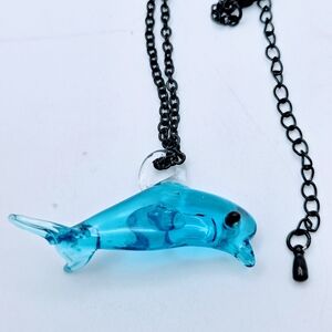 Art Class Blue Dolphin Necklace